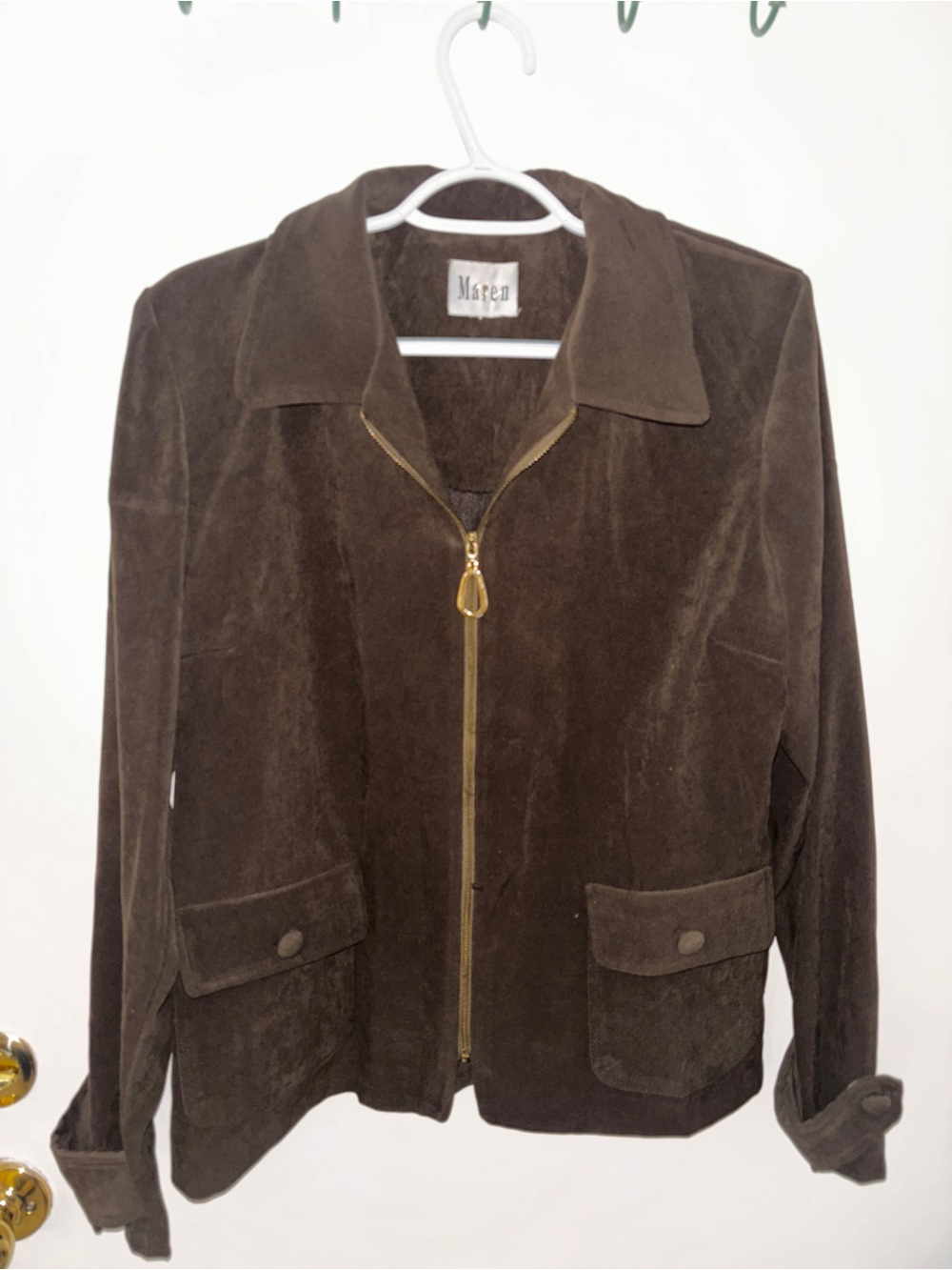 Vintage Maren Suede Zip-Front Women's Jacket